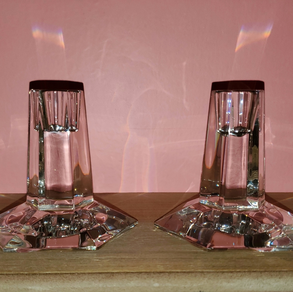Tiffany & Co. Crystal Candlestick Holders